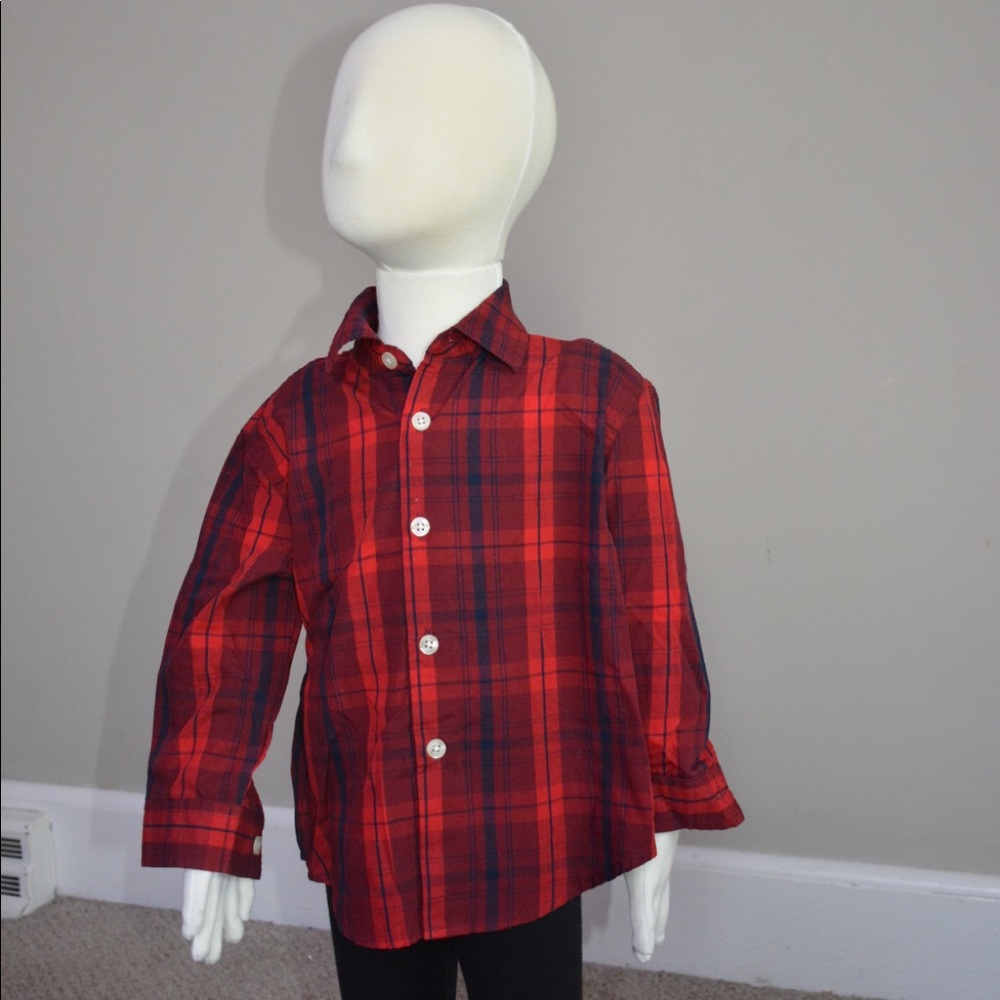 Boy’s Red Nautica Plaid Flannel